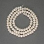 Freshwater White Pearls on a Thread, diameter 4×4-5 mm± on a thread, length 36 cm+