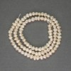 River White Oval Freshwater Pearls on Thread, 3x4 mm ± on thread, length 34 cm ±