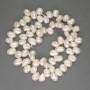 Freshwater White Oval Pearls on Thread, diameter 7x7-9mm±, on a thread, length 40cm+