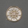 Sun Connector with Natural Nacre 25x30x3mm+- golden metal
