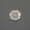Sun Connector with natural mother-of-pearl 18×22×3mm± silver metal