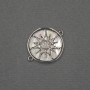 Sun Connector with natural mother-of-pearl 18×22×3mm± silver metal