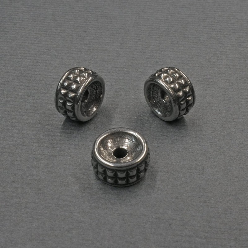 Bead Bail Silver Plating insert, diameter 9×5 mm ± hole 2 mm