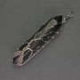 Agate Pendant Hexagonal Crystal 12x50x57mm± in Silver Plating