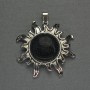Pendant Sun Aventurine Night of Cairo 42mm+-, length 48mm+-, silver metal