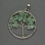 Pendant Tree of Life Natural Jade Stone, diameter 36mm±, length 47mm±