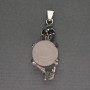Skeleton Pendant with Mountain Crystal Sphere, diameter 16mm± 20x50mm+