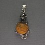 Pendant Skeleton Tiger's Eye Bead, diameter 16mm+- 20x50mm+