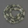 Rutilated Quartz Beads “Hairy” faceted on thread, diameter 8-10x7mm, length 40cm +