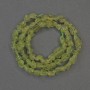 Chrysoprase Beads uncut stone cabochon (unpolished) 6-9×5 mm, on thread, length 38 cm