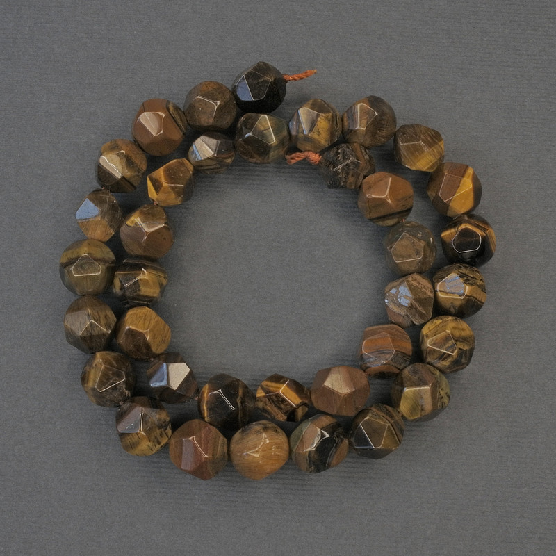 Tiger's Eye Beads Multistranded, diameter 10x9mm ±, thread length 36cm ±