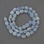 Aquamarine Faceted Beads, 8x7.5mm, on Thread, 41cm+ Length