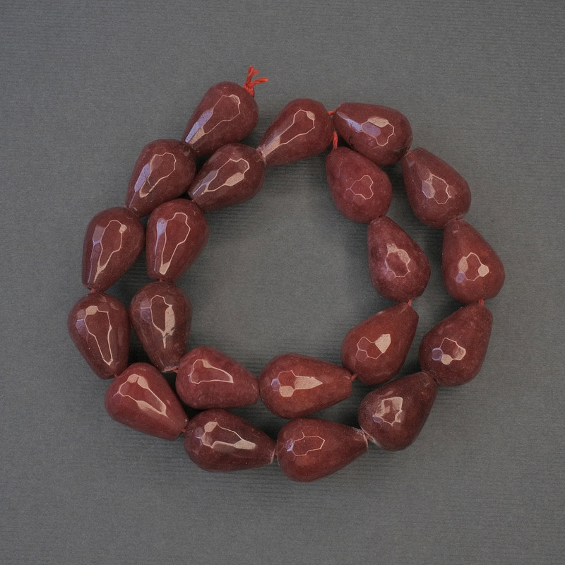 Tourmaline Beads Drop, 18x13 mm, on a thread, length about 38 cm