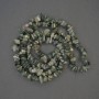 Moss Agate Chip Beads 5-10×3-5mm on Threaded Wire, length 80cm+