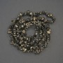 Pyrite Beads shard 6-9×3-6 mm on thread, length 76 cm+