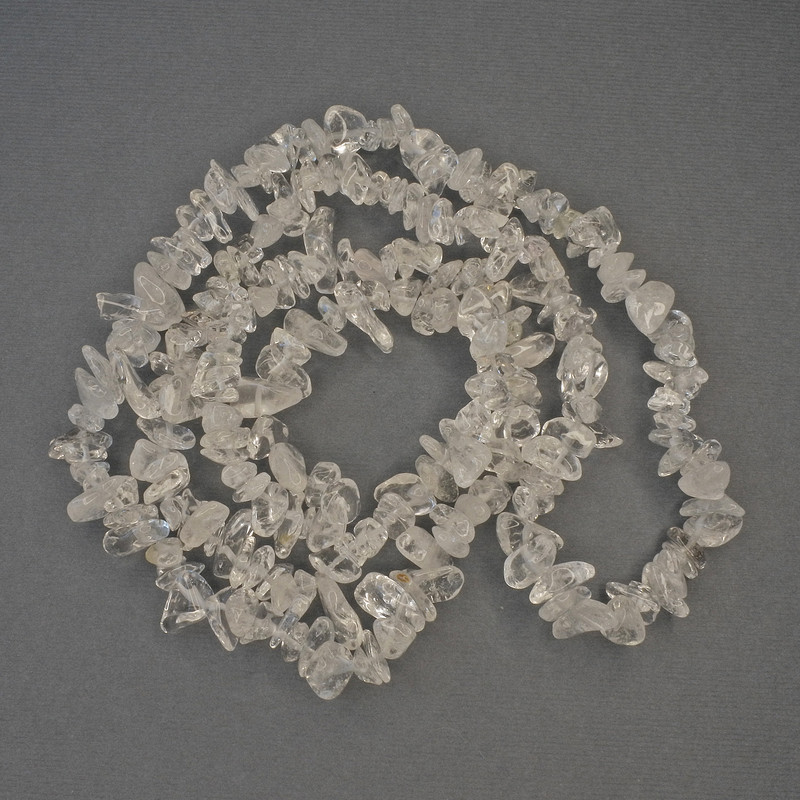Beads Mountain Crystal Chip 7-10×2-3 mm ± on fishing line, length 80 cm+