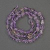 Amethyst Beads on Thread, faceted, diameter 6-10×5-8 mm, length 40 cm +