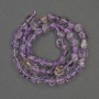Amethyst Beads on Thread, faceted, diameter 6-10×5-8 mm, length 40 cm +
