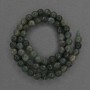 Emerald Jade Jasper Faceted Bead Round, 6mm dia ± on thread, 36cm length +