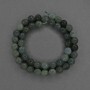 Green Jasper Faceted Round Beads 8mm ± on Thread, Length 37cm+