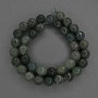 Green Jasper Faceted Round Beads 10mm on Thread, 37cm+ Length