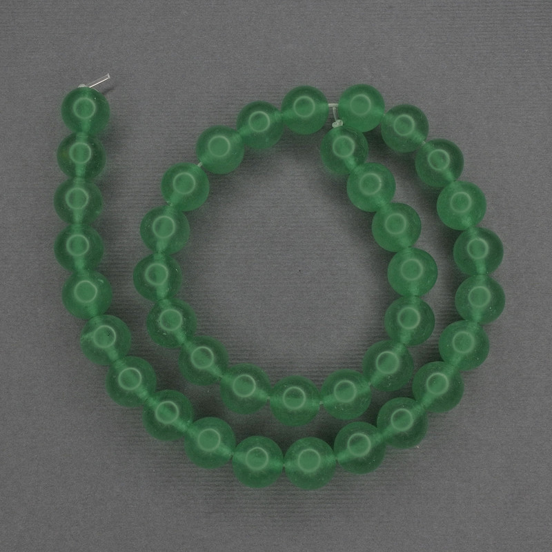 Chrysoprase Beads Smooth Sphere 10mm ± on Thread, 38cm+