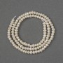 Natural Freshwater Pearl Beads 3×4 mm, 35 cm length on a thread