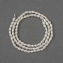 Natural freshwater pearl beads 3.5–4×3 mm on a strand, length 36 cm ±