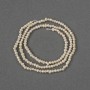 Natural freshwater pearl beads 2-2.5mm on thread, length 35in ±