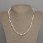 Necklace of natural freshwater pearls 7x6mm, 45 cm length, with clasp