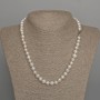 Necklace of natural freshwater pearls 7.5-8x6-7 mm, length 46 cm, with clasp