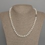 Necklace of natural freshwater pearls 8x7mm ±, length 46cm ± with clasp