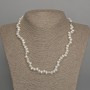 Necklace of natural freshwater oval pearls, diameter 7x5mm ±, length 46cm ±, with clasp