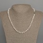 Necklace of natural freshwater pearls 8x6-6.5mm+-, length 46cm+- with clasp