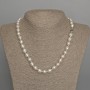 Necklace of natural freshwater oval pearls, diameter 9-10×8mm±, length 46cm± with clasp