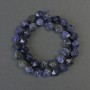 Sodalite Beads - Faceted, 10x8 mm, on Thread, 36 cm ±