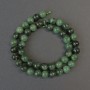 Emerald Beads smooth round sphere, 8.5mm diameter, length 39cm on thread