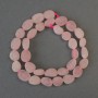 Beads Pink Quartz Faceted 10–12 mm, diameter 10–12x10 mm, on a thread, length 40 cm ±