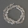 Mountain Crystal Beads, faceted, diameter 9–14 mm, ± length 40 cm on a thread