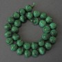 Malachite Beads Smooth Round 12mm, 39cm length on thread