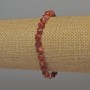 Carnelian Beaded Bracelet with Diamond-Shaped Beads, 6mm diameter, 18cm length, stretch