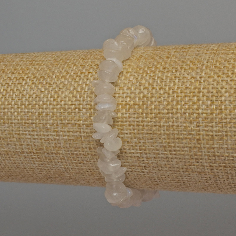 Adularia Chip Bracelet, 7x2 mm, ± diameter, 18 cm ± stretch