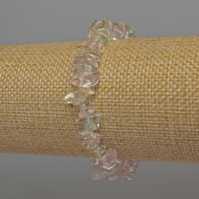 Bracelet Assorted Pebble, diameter 6-12×2-4mm +-, length 18mm+- stretch