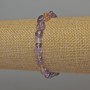 Amethyst Bead Faceted Stretch Bracelet, 7-9x7mm diameter, 18cm length