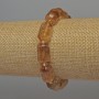 Bracelet Faceted Citrine Cylindrical Beads, diameter 14x9mm+-, with 4mm seed beads+-, length 18cm+- stretch