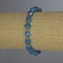 Bracelet Faceted Apatite Diamond-shaped, diameter 8x7mm± with 3mm± seed beads, length 18cm±, stretch