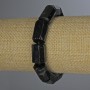 Tourmaline Shell Cut Bracelet, truncated cylindrical beads 15×11 mm, stretched, ~18 cm