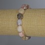 Bracelet Pink Opal Faceted, 8-12x10mm+-, diameter 18cm+- stretch