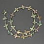 Halotis beads in the shape of a cross, diameter 18×12 mm ±, length ~40 cm on a thread