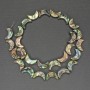 Halotite Moon Beads, 15mm diameter, ~39 cm length, on thread